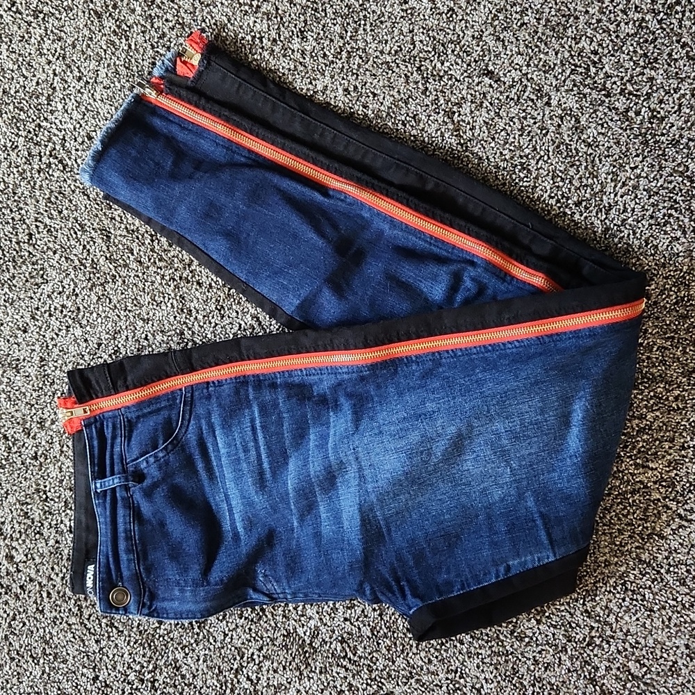 Raw hem jeans